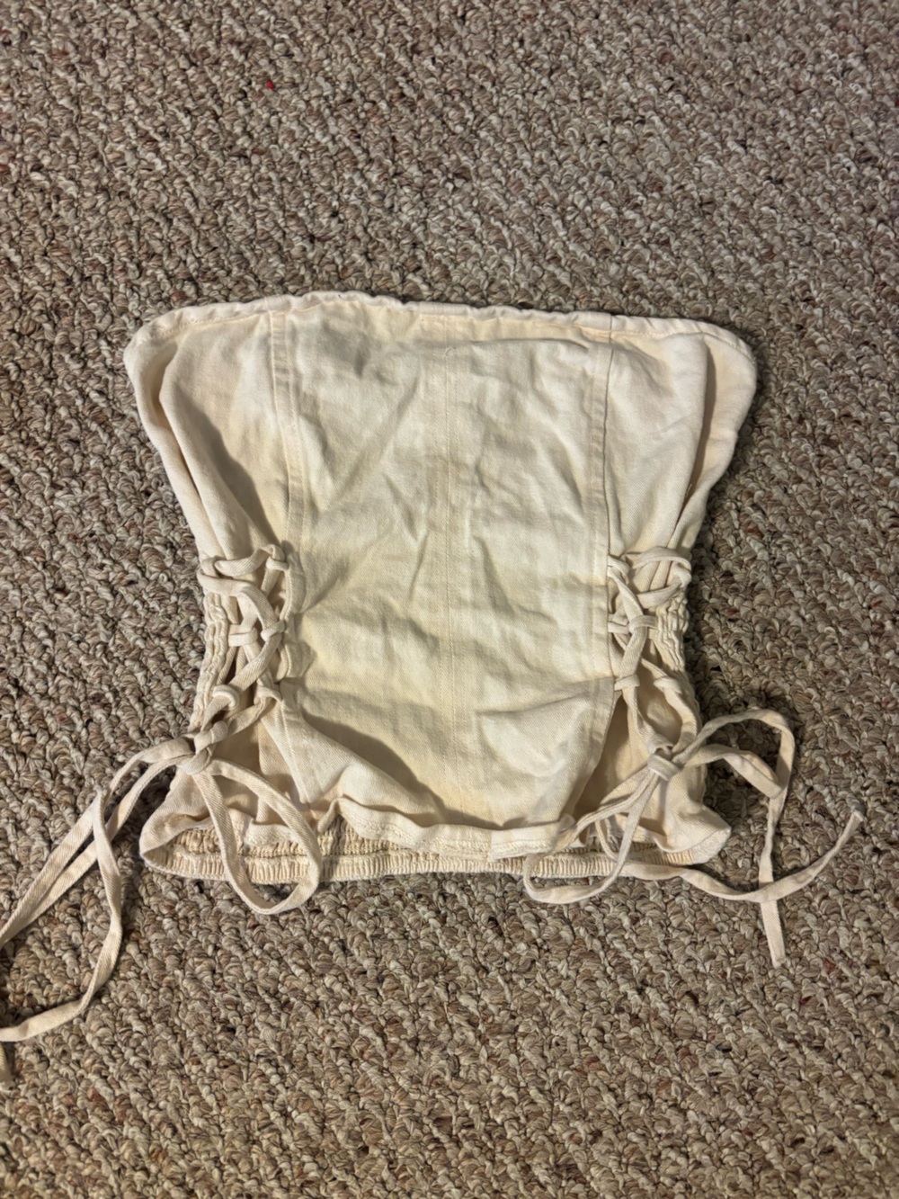 Kids Cream Drawstring Cotton Shorts